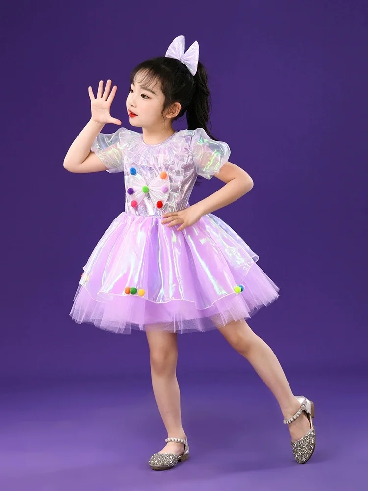 2026 فستان رقص حديث بنات غنائي معاصر حرة قاعة الرقص ملابس رقص بنات أطفال مرحلة ارتداء مهرجان الاحتفال #4
