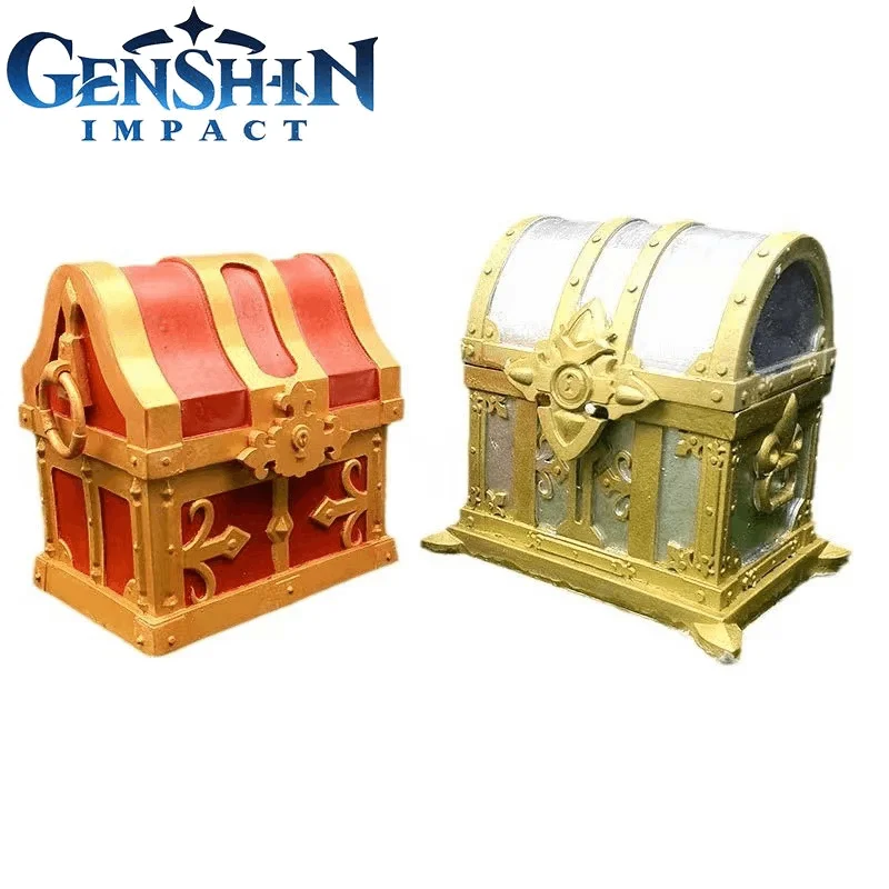 Genshin Impact Treasure Chest Teyvat Series Gorgeous Precious Metal Treasure Box Cosplay Costume Props Decor Navidad Gift