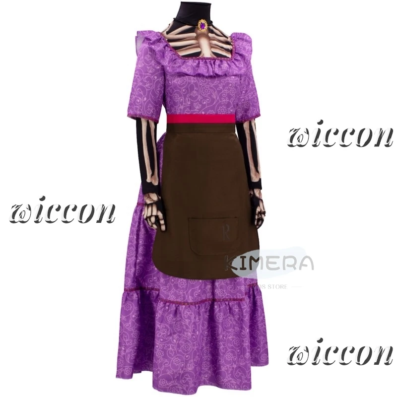 Movie CoCo Mama Imelda Costume Cosplay Girls Music Dreaming Around Halloween Family Party Fancy Purple Dress for Women