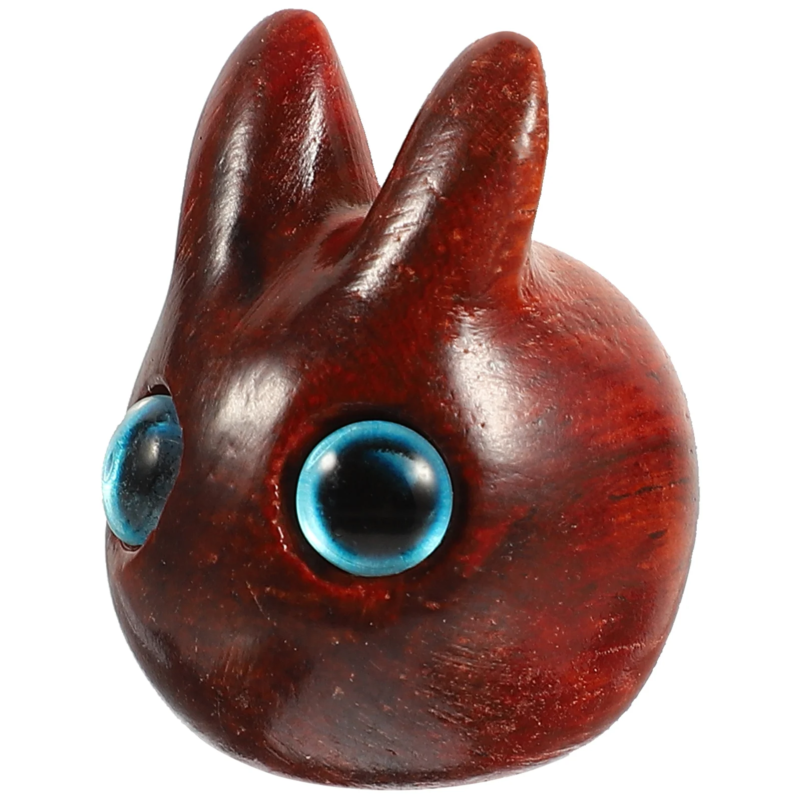 

Rabbit Figurine Cute Cartoon Desktop nament Easter Decor Wood Bunnies Small Size Brown Creative Accessories