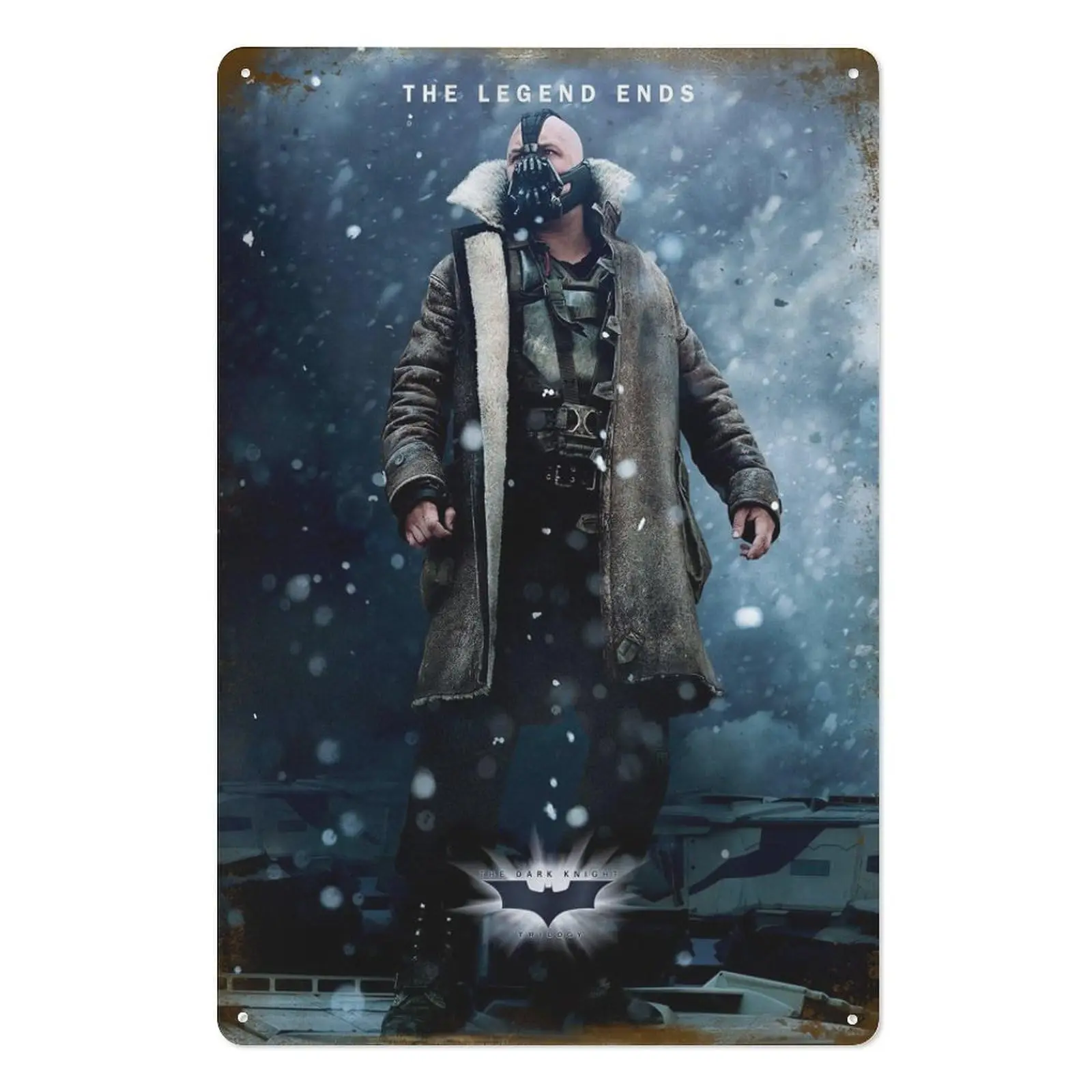 Bane The Legend Ends Metal Tin Sign Poster  Painting Sign Funny Wall Art Decor Retro Plaque For Home Bar Pub Club Cafe Decoratio
