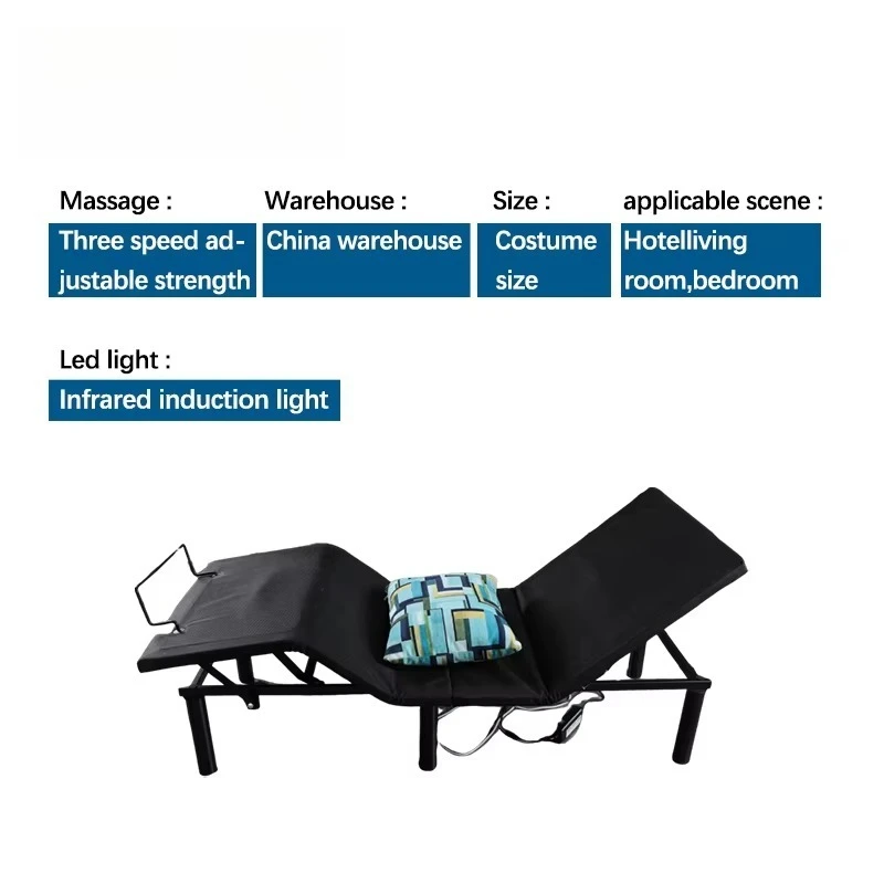 Foldable Remote Control Smart Furniture Bed Metal Bed Frame Lift Electric Adjustable Bed for Hotel Home - view 5