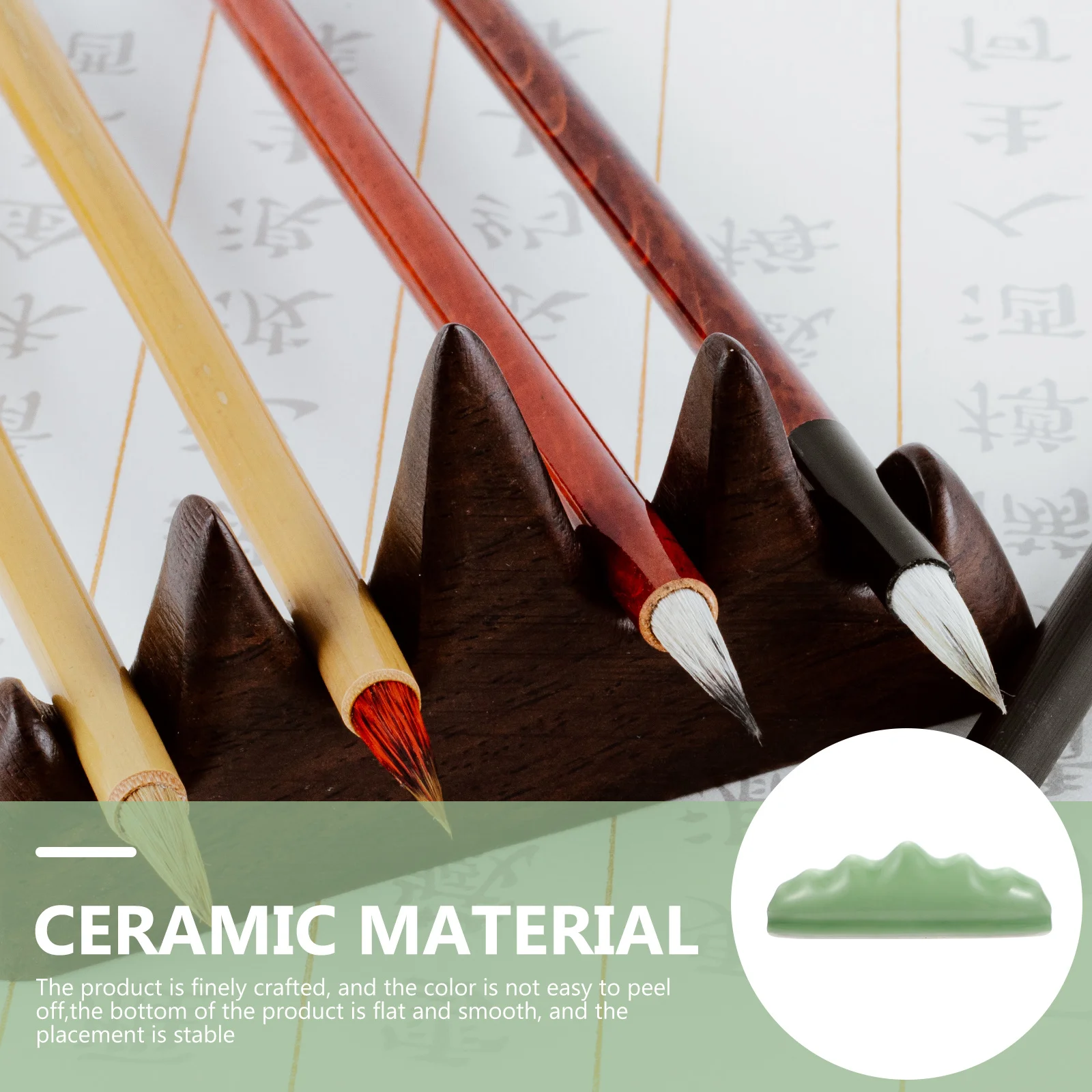 

Ceramic Writing Brush Rack Mountain Style Pen Holder Fine Workmanship for Home Office Desktop Organization and Decoration