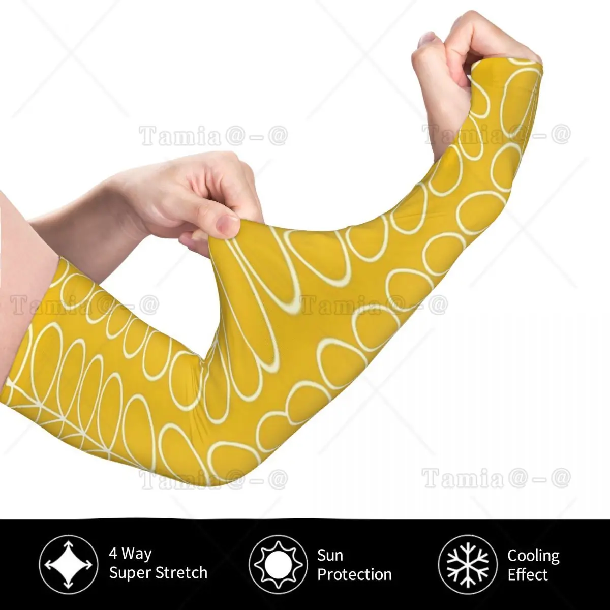 Custom Orla Kiely Linear Stem UV Protection Arm Sleeves Men Women Sports Tattoo Cover Up for Hiking