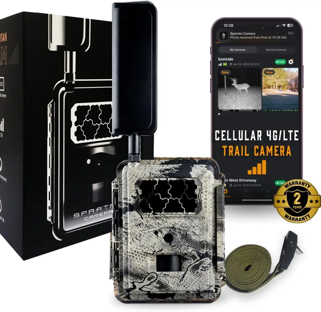 

4G LTE Trail Camera, Free Roaming in US, Remotely Update Settings, HD Video & Photo, No Glow Flash, Hunting