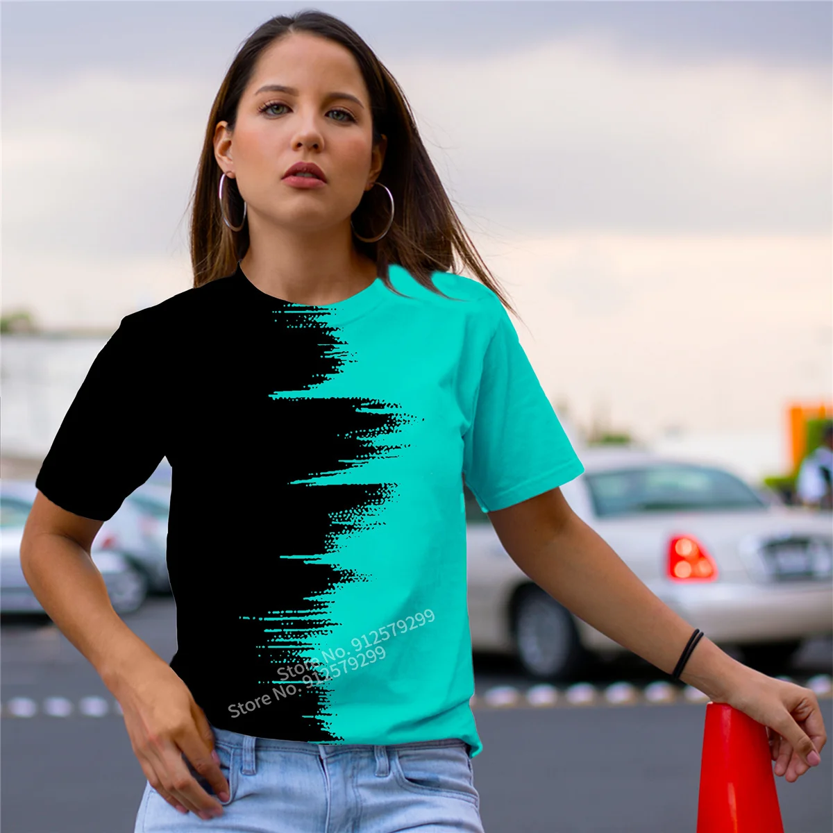 

Blue Yellow Ukraine Flag Women Short Sleeve Harajuku Tshirt Female T-shirt Cute Top Tee Pullover Oversized Y2K Streetwear
