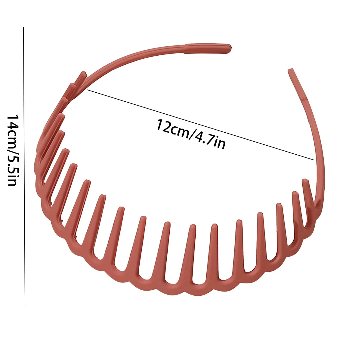 6Pcs Non Slip Comb Hair Hoop Matte Teeth Headband for Women Comfortable Hairband for Washing Face Sports Makeup Hair Accessories