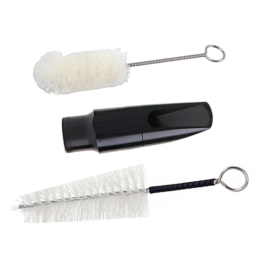 

2pcs Alto Saxophone Mouthpiece Cleaning Brush For Music Instrument Accessories White Easy Blowing Clear Tone Performance Durable