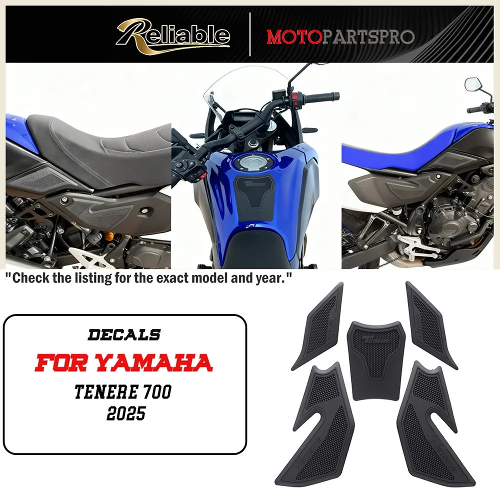 

For Yamaha TENERE 700 2025 Tank Pads TENERE 700 Tank Protector Motorcycle Stickers Decal Gas Knee Grip Traction Pad Tankpad