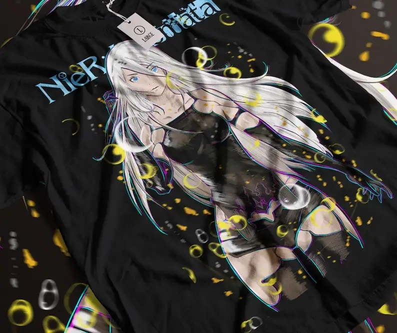 Unisex Nier 2B Gaming Waifu T-Shirt, Japanese Anime Videogame Shirt