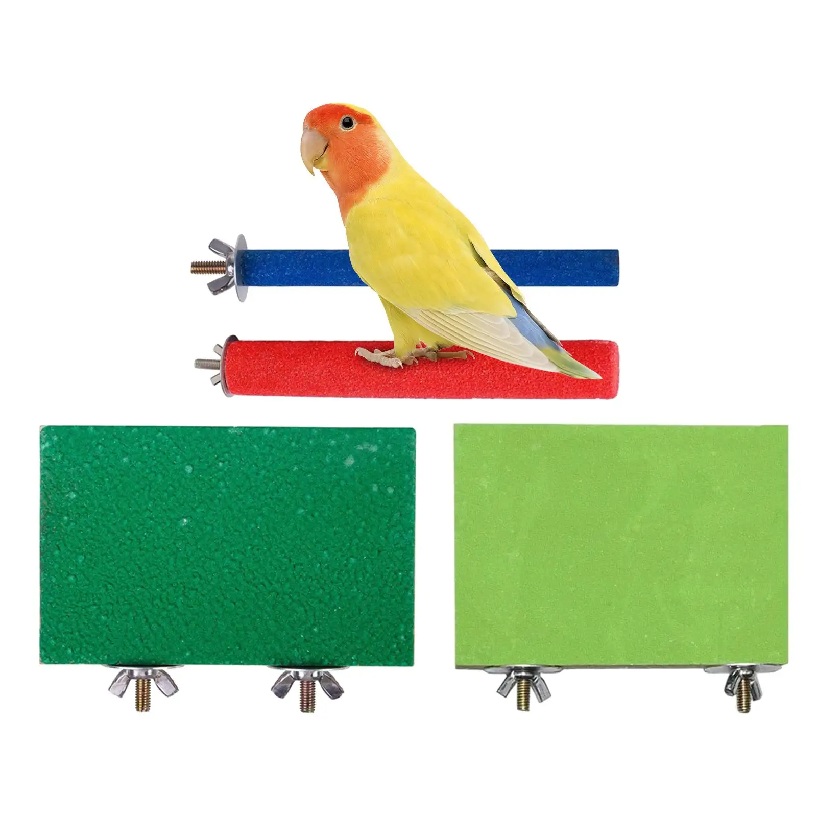 Parrot Bird Perches Keeps Nails and Beak Condition Paw Grinding Stick for Small Parakeet Cockatiels Lovebirds Conures Rest