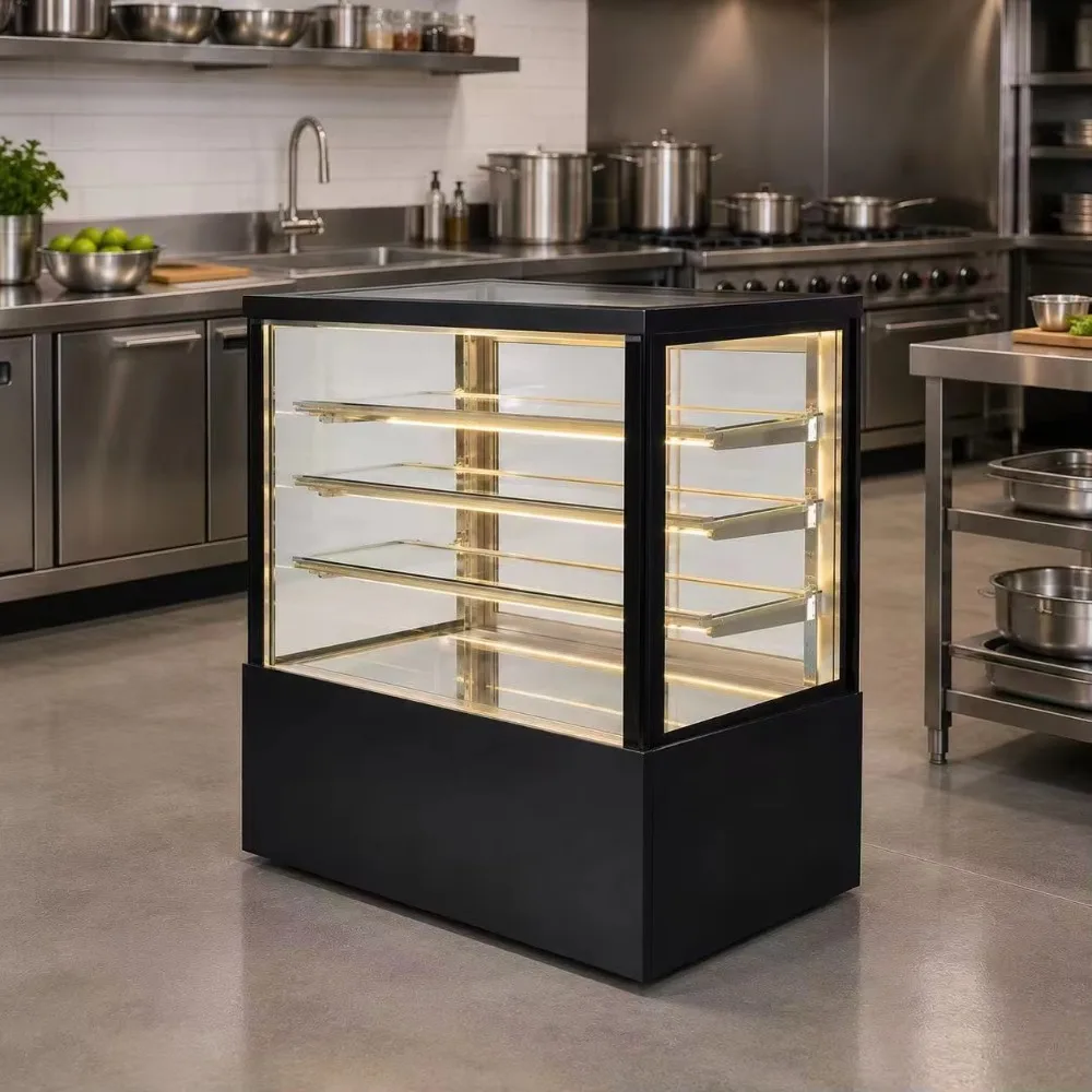 Commercial Japanese-Style 4-Tier Glass Display Warmer Cabinet 220V Bakery Food Showcase with  Temperature Holding