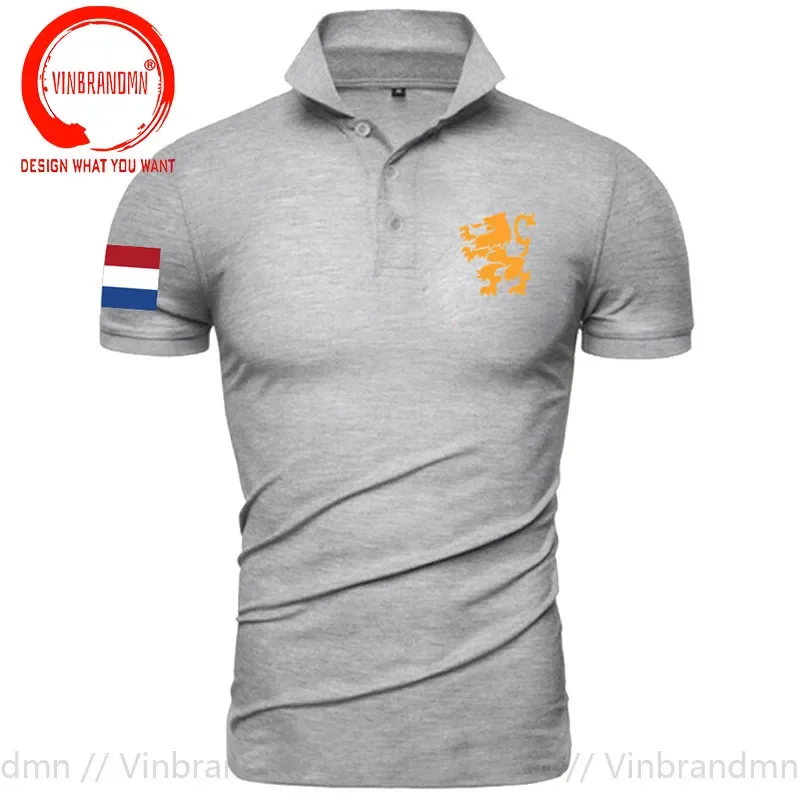 Funny Nederland Dutch Lion Coat of Arms Polo Shirt Men Netherland Amsterdam Polo Shirts Man Holland Polo T Shirts Camiseta Shirt view 4