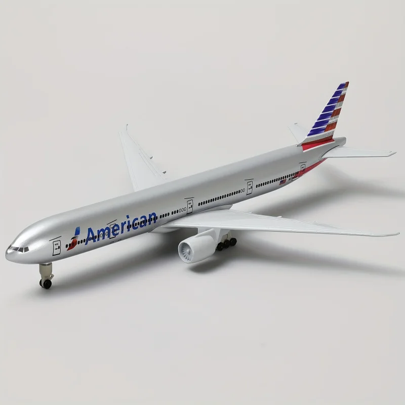 1/300 مقياس بوينغ 777 دييكاست نموذج طائرة معدنية مع حامل سبيكة عرض طائرة أطقم منمذجة لجمع عشاق الطيران #4