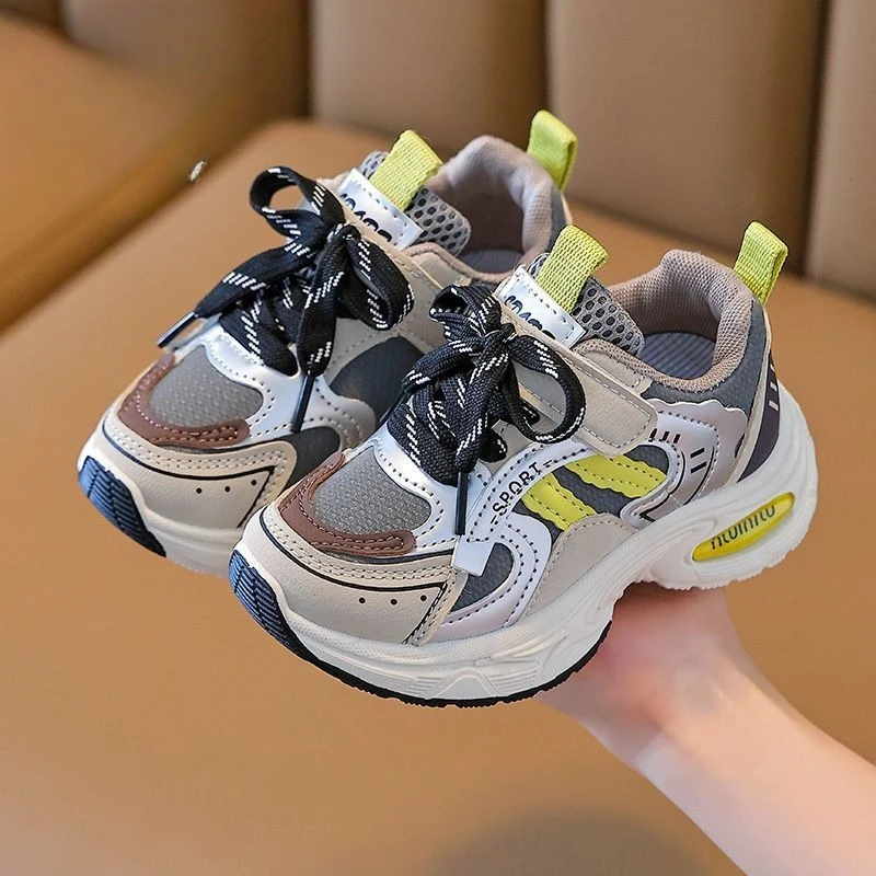 

Men Women Kids Leather Sneakers Spring Autumn Casual Shoes Non Slip Chunky Dad Shoes Unisex Student Fashion Footwear New Arrival