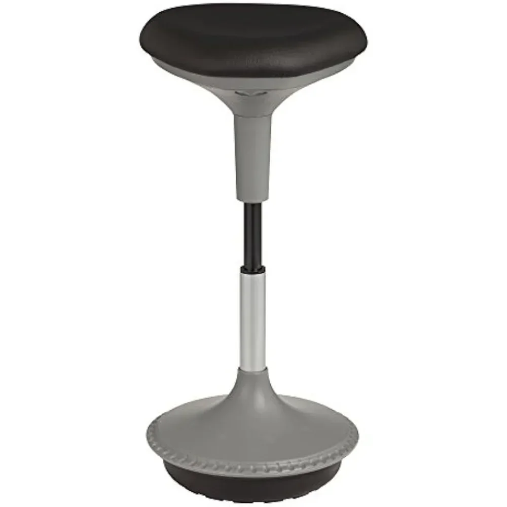 Height Active Learning Stool for Office Desks and Classrooms, Backless Wobble Stool with Rocking Motion, Black