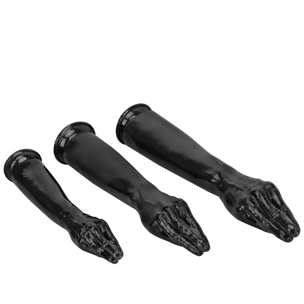 Three Sizes Black Color Extra Large Prosthetic Arm Alien PVC Dildos Soft Fisting Anal Butt Plugs Adult Sex Toys For Lesbian Gays