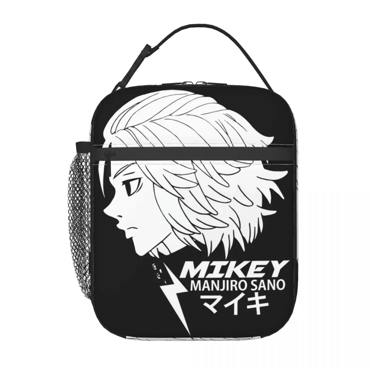 Mikey Manjiro Sano Insulated Lunch Bags for Women Manga Tokyo Revengers Portable Cooler Thermal Bento Box Kids School Children