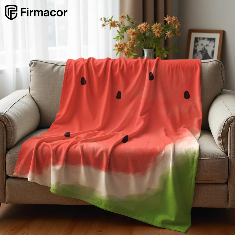 Watermelon Slices Ultra Soft Sherpa Fleece Blanket Fluffy Warm Halloween Cozy Throw for Sofa Couch Bedroom Gift All season