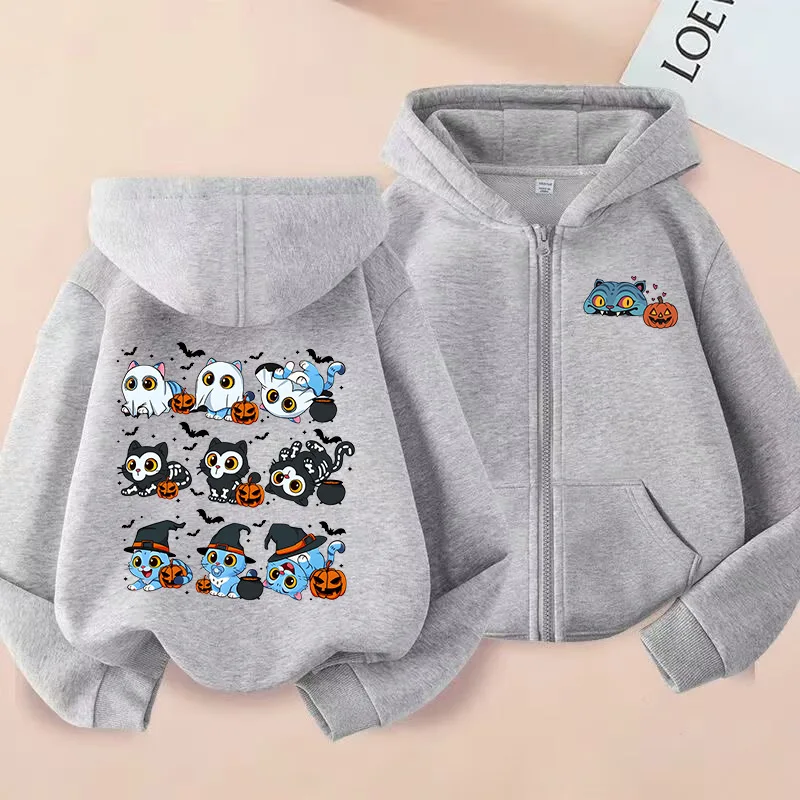 loween Personali Print Children's Hoodie Loose Overhead Sweatirt Sweet Cartoon Animation Long Sve Other Material 00%