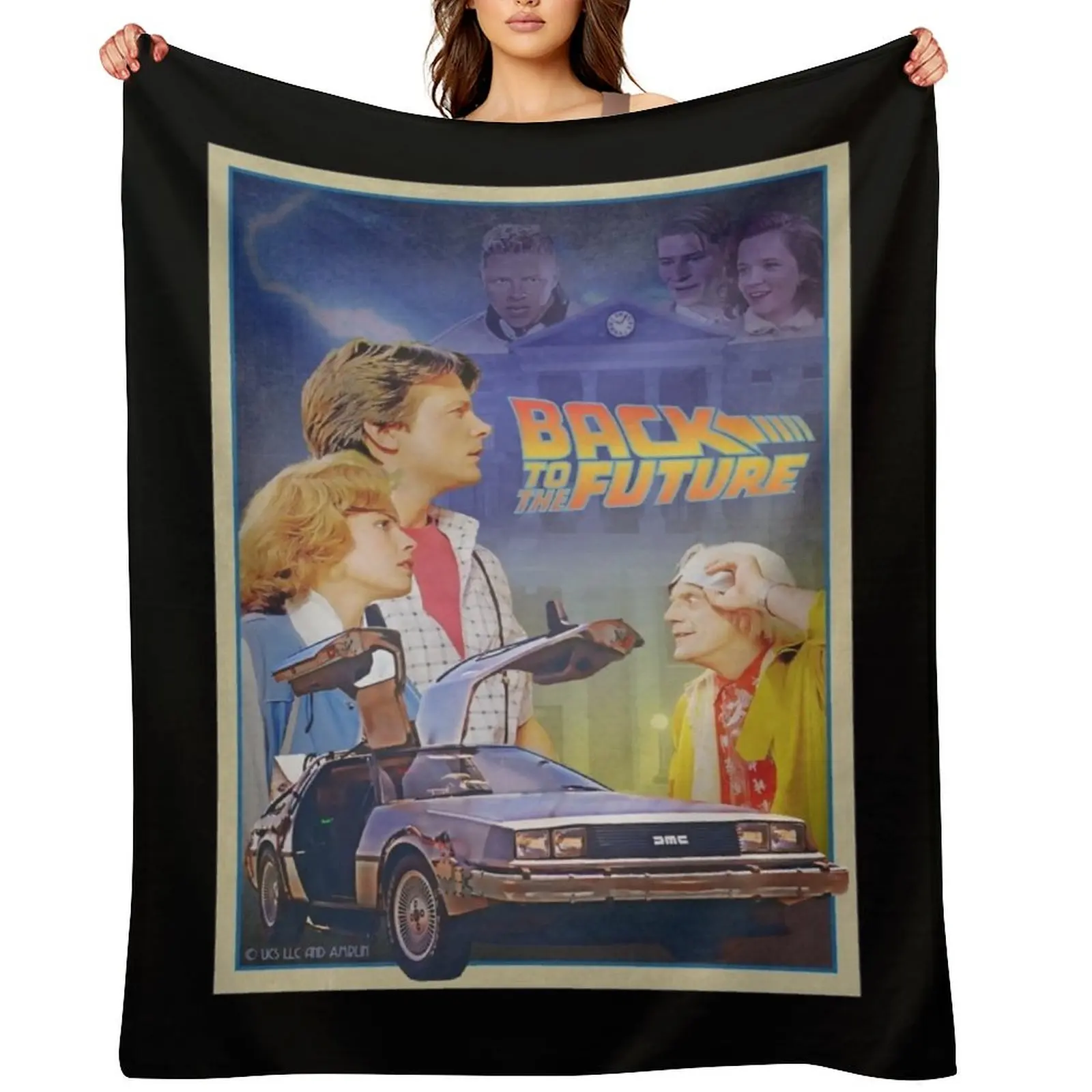 

Back To The Future Vintage Retro Poster Throw Blanket Luxury Brand Warm Extra Large Throw Decorative Throw Blankets
