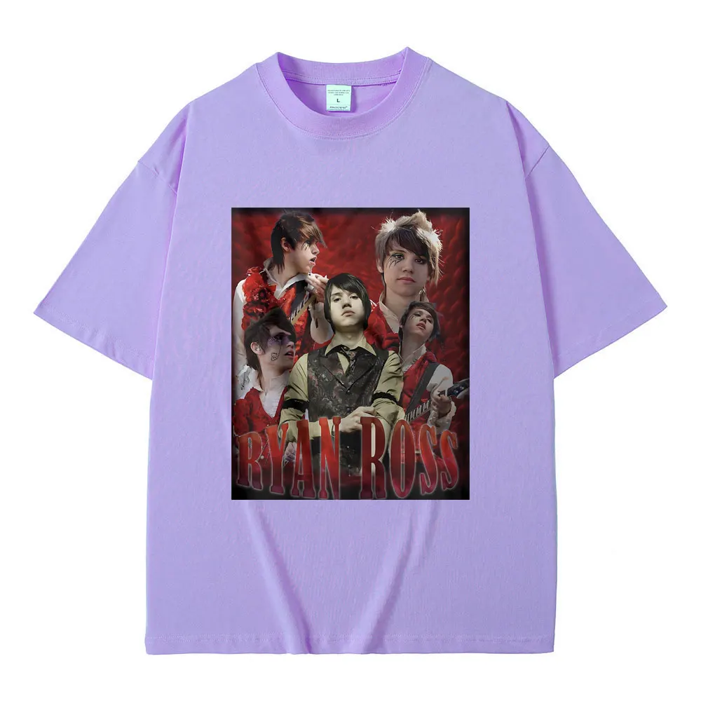 Ryan Ross Graphic Print Tshirt uomo Gothic Rock oversize manica corta moda maschile t-shirt uomo donna Casual t-shirt in puro cotone