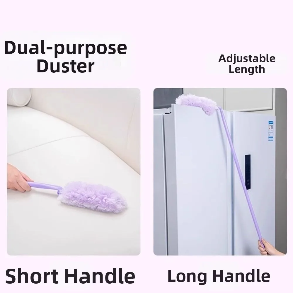Durable Adjustable Dust Duster Electrostatic Adsorption Extra Long Feather Duster Foldable Cabinet Cleaning Gap Duster Household