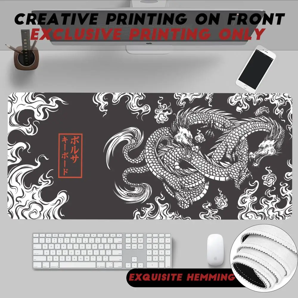 

Japanese style dragon Mouse Pad Non-Slip Rubber Edge locking mousepads Game play mats for notebook PC computer