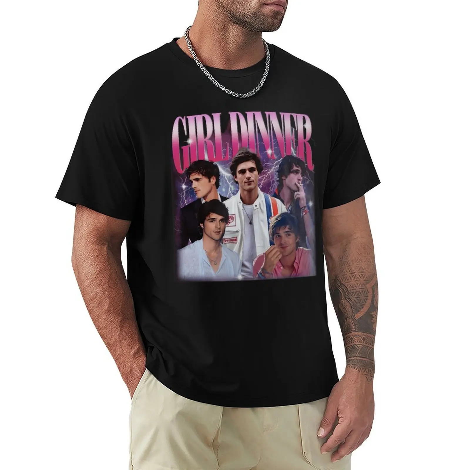 Jacob Elordi Girl Dinner T-Shirt Plus Size Comfort Fit Tee