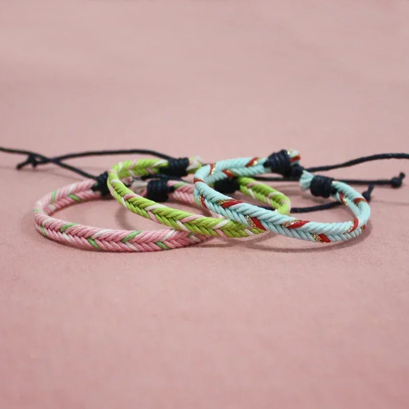 Multicolor Rope Lucky Knots Bracelets Women Men Charm Woven Handmade Bangles Braided Adjustable Size Buddhism Jewelry Pulseras