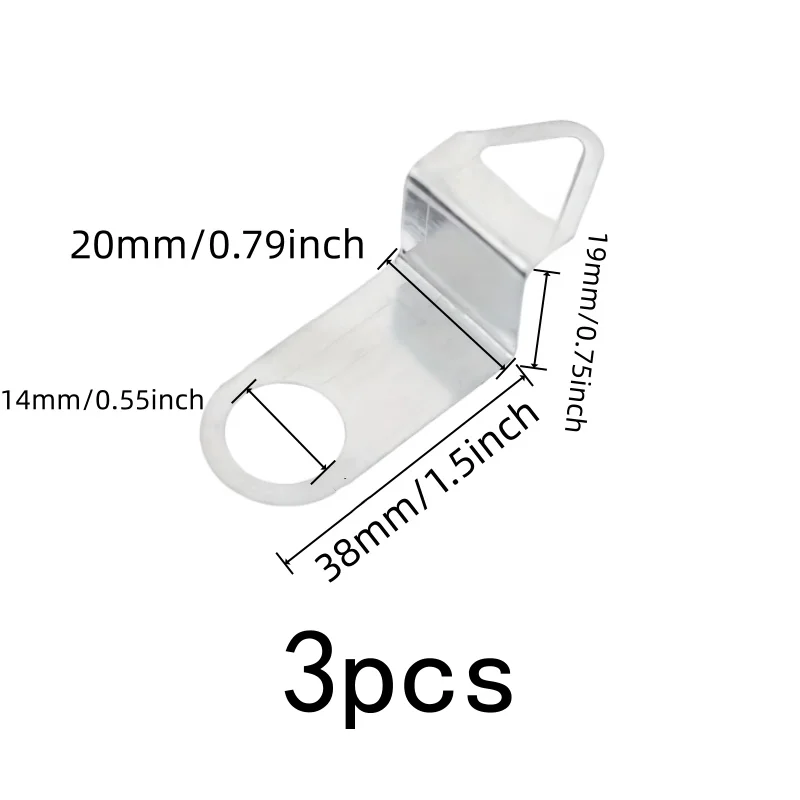 3 pcs Easy Screw Installation Quartz Clock Hangers, great for DIY Wall Clock Making, Compact C-Shape Design