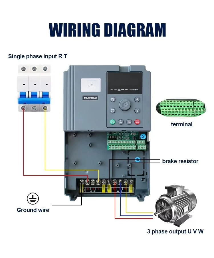 LCGK LC400T-2T VFD 22kW (30HP) 30kW (40HP) 37kW (50HP) 220V Fase Tunggal ke 220V Fase Tiga Inverter VFD Konverter Frekuensi
