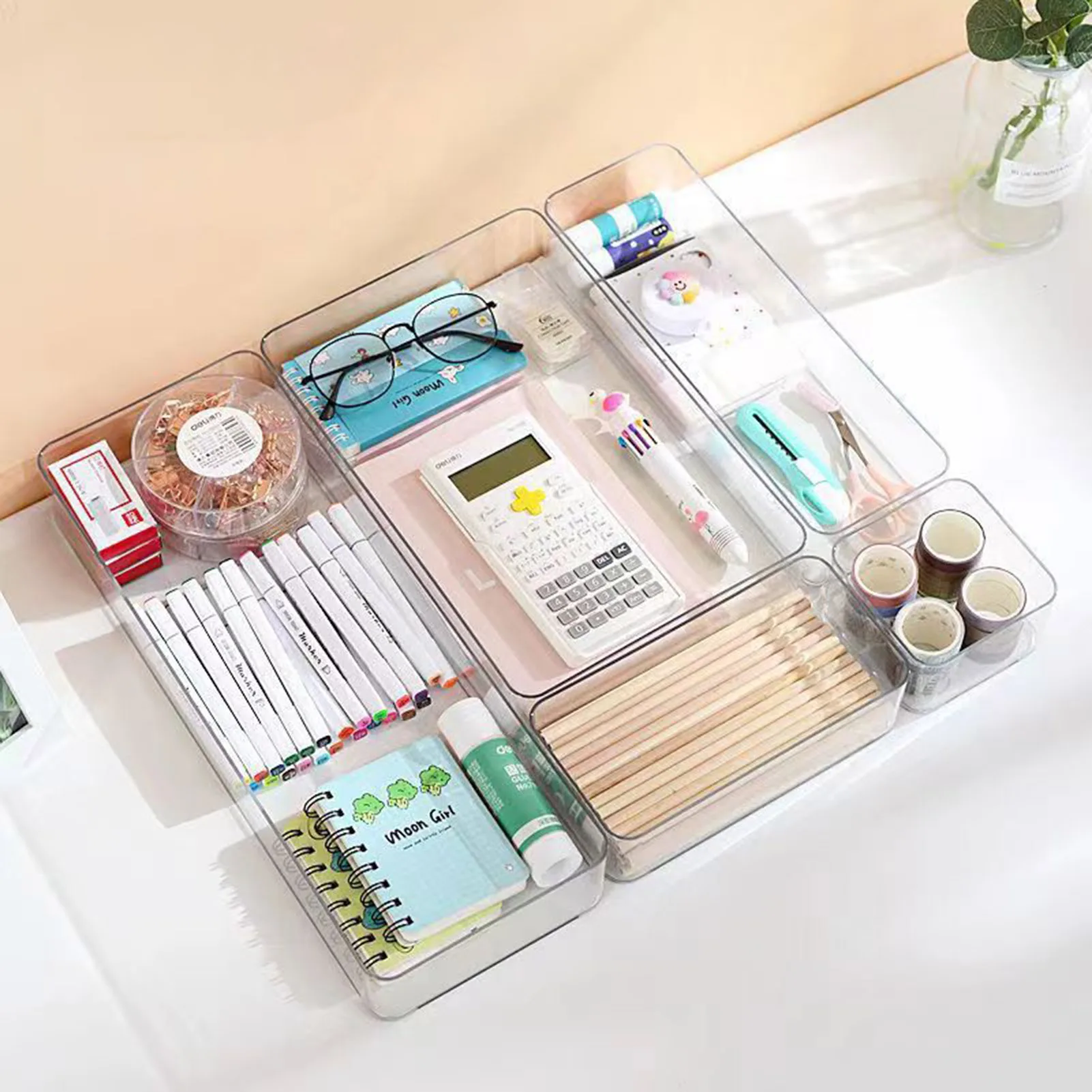 

21PCS Jewelry Organization Storage Bins Expanded Storage Space Separation Box for Office Home School Kitchen