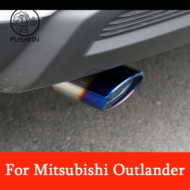 304 stainless steel tail throat Muffler noise reduction For Mitsubishi Outlander 2022 2023 Car styling Accessiores