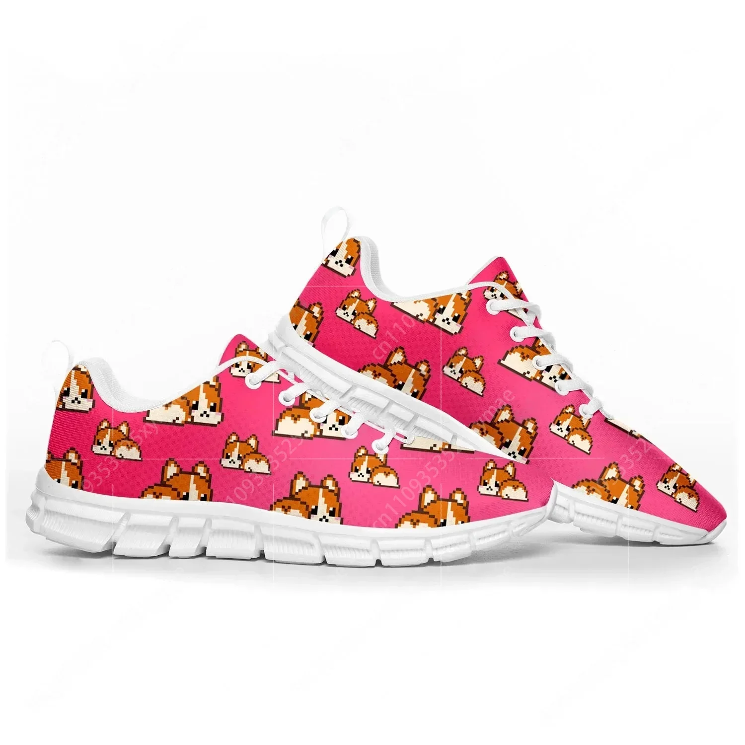 

Corgi Butt Cute Cartoon Sports Shoes Mens Womens Sneakers Casual Custom High Quality Couple Shoes White