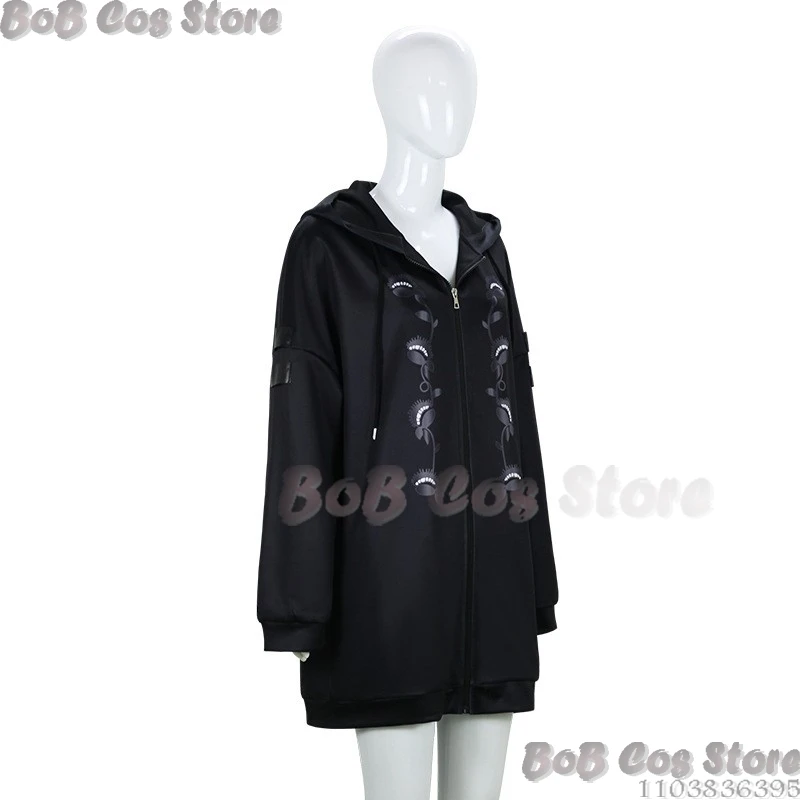 Wednesday Daily LOOK Cosplay Costume Outfit Fantasy Uniform Black Coat Halloween Carnival Suit Hoodie Jacket Women Men Roleplay