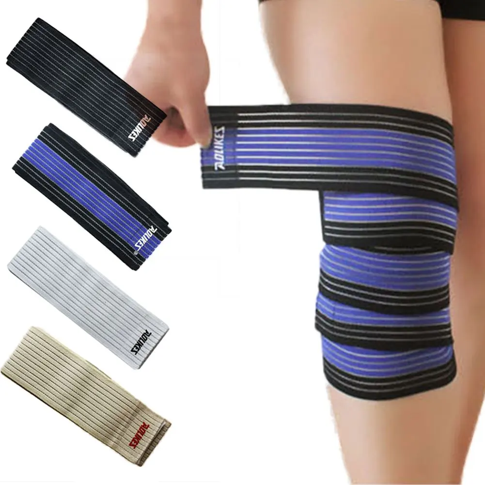 1 pz compressione ginocchio supporta ginocchiere elastiche per la corsa Fitness sport uomo donna palestra basket Badminton ginocchiere