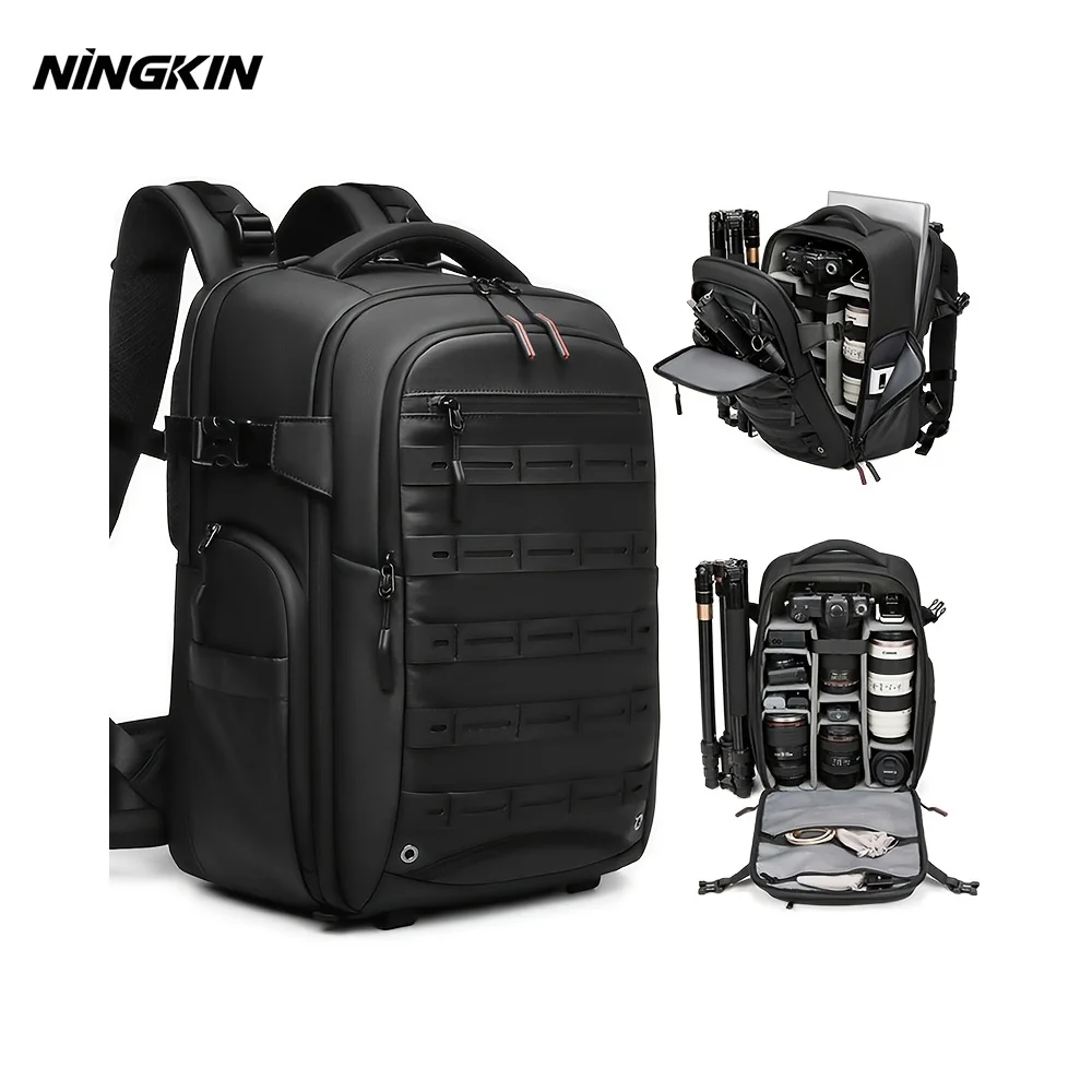 NINGKIN Photography Bag, Multi-Functional Drone Bag, Large Size with TSA Lock, Dry Wet Separation, 17 Inch Laptop Integrated Bac