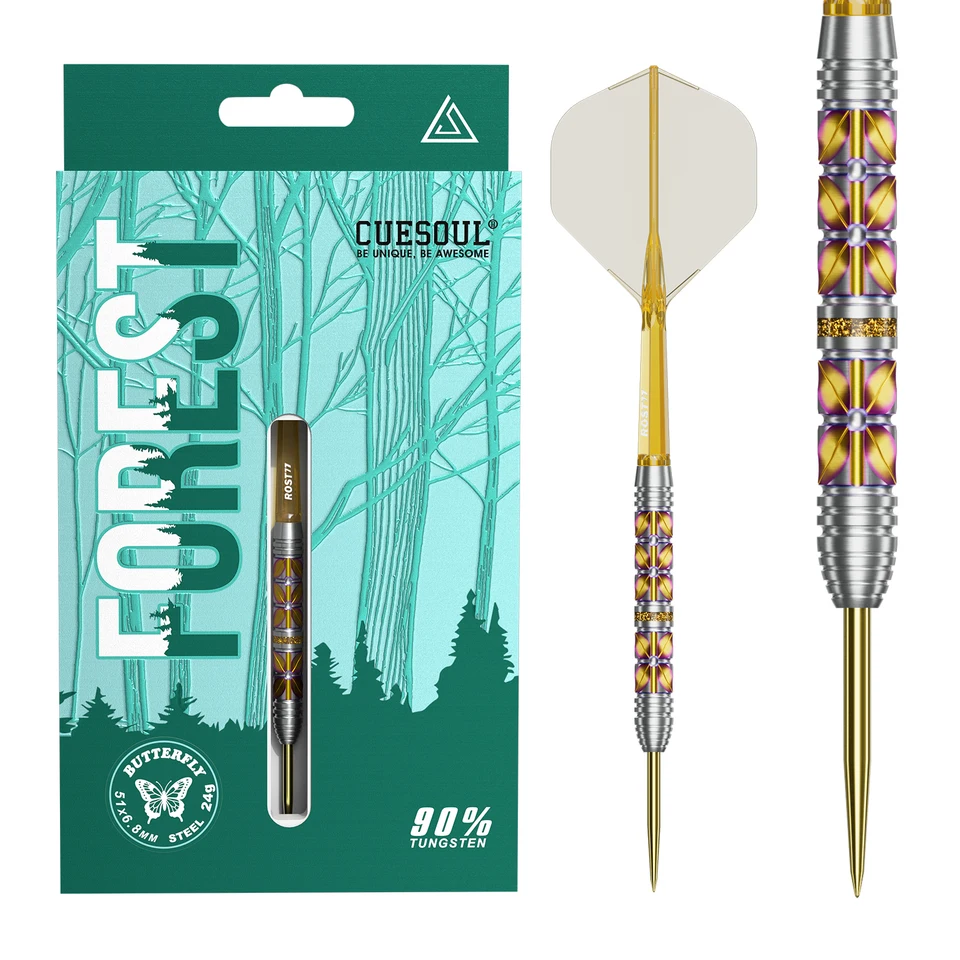 CUESOUL FOREST 22/23/24/25g スチールチップ 90%タングステン ダーツ