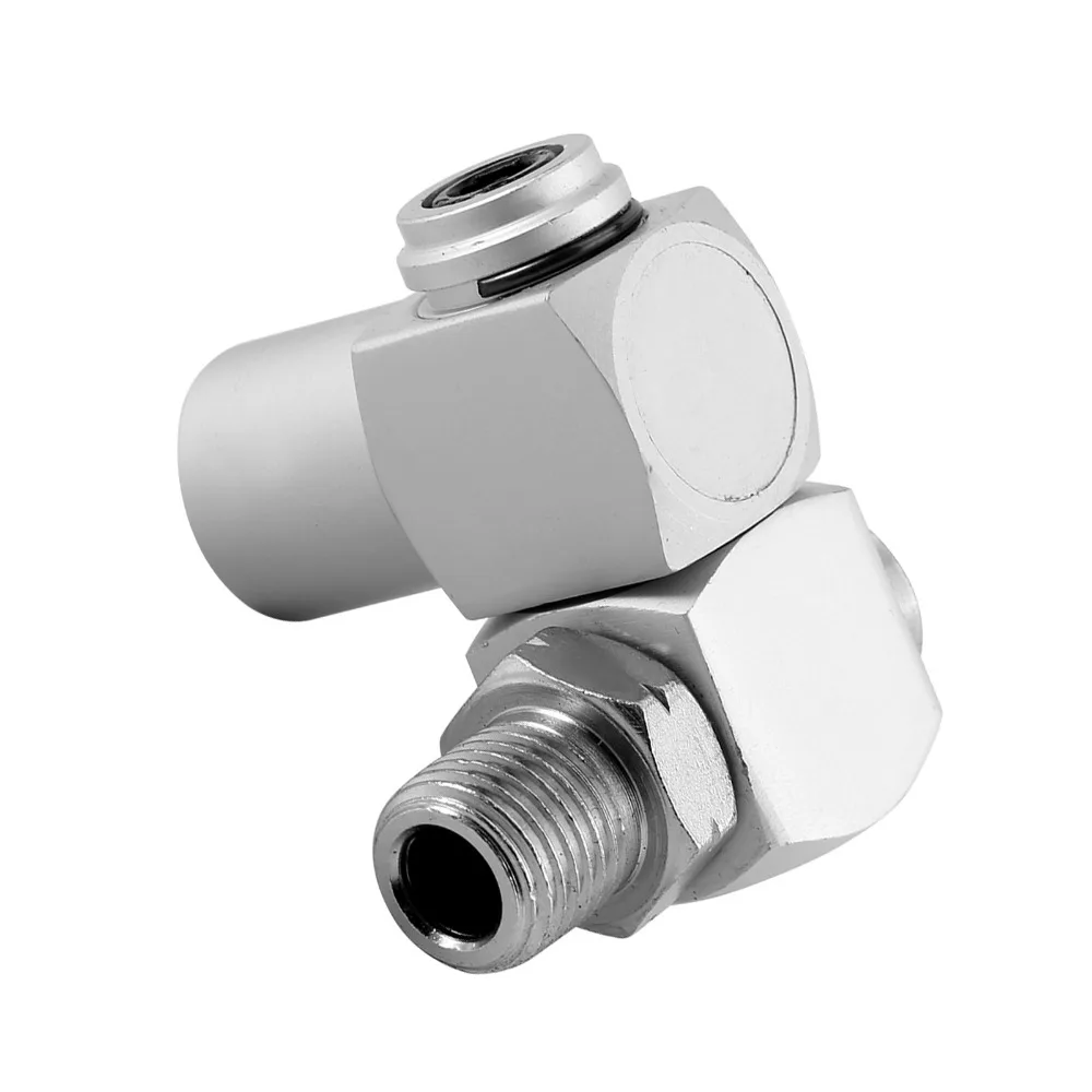 D9 360 Degree Rotation Pneumatic Rotary Joint Aluminum Oxidation 1/4NPT Thread Universal Swivel Connector Air Pump Accessories