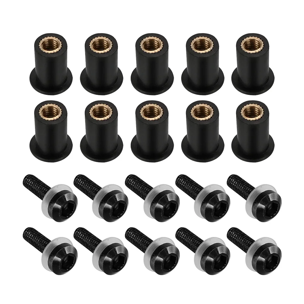 10 قطعة M5 الزجاج الأمامي مسامير الزجاج الأمامي مسامير الجوز السحابة CNC لكاواساكي ZX6R ZX-6R ZX 6RR ZX7R ZX9R ZX10R ZX12R ZX14R #1