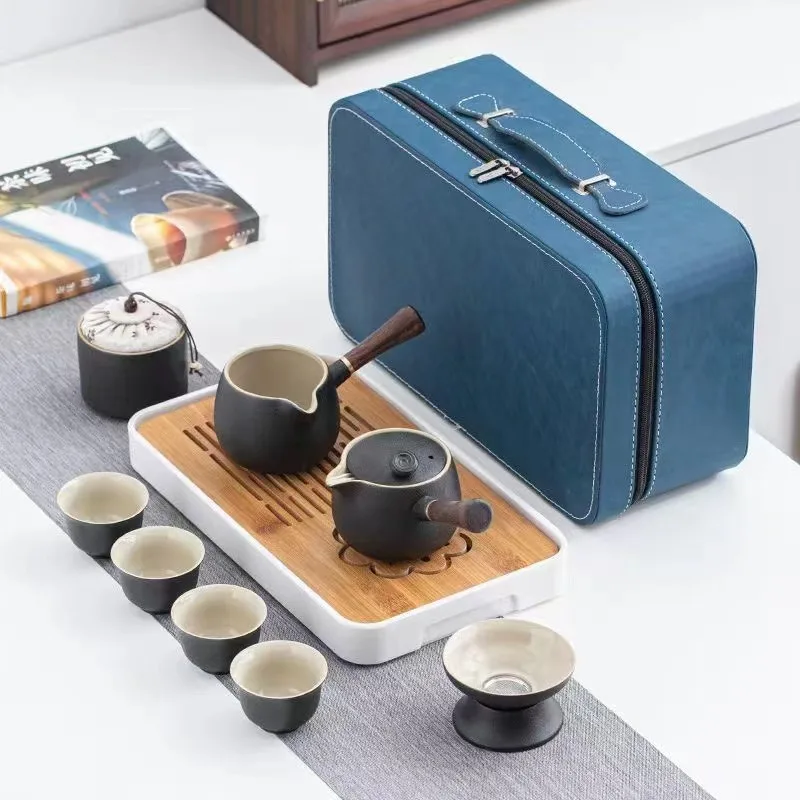 

Portable quick guest cup, one pot, four cups, portable brewing teapot, teacup small set, outdoor travel tea set
