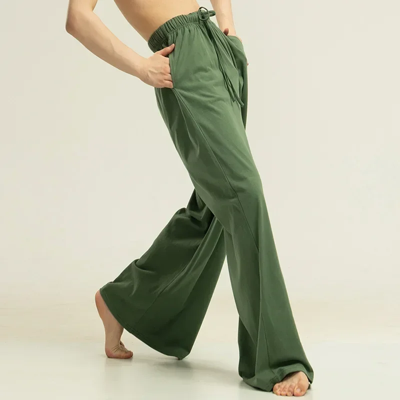 نفس السراويل واسعة الساق للرجال والنساء، سراويل اليوغا، ملابس الرقص، الرقص الحديث المفرود الفضفاض