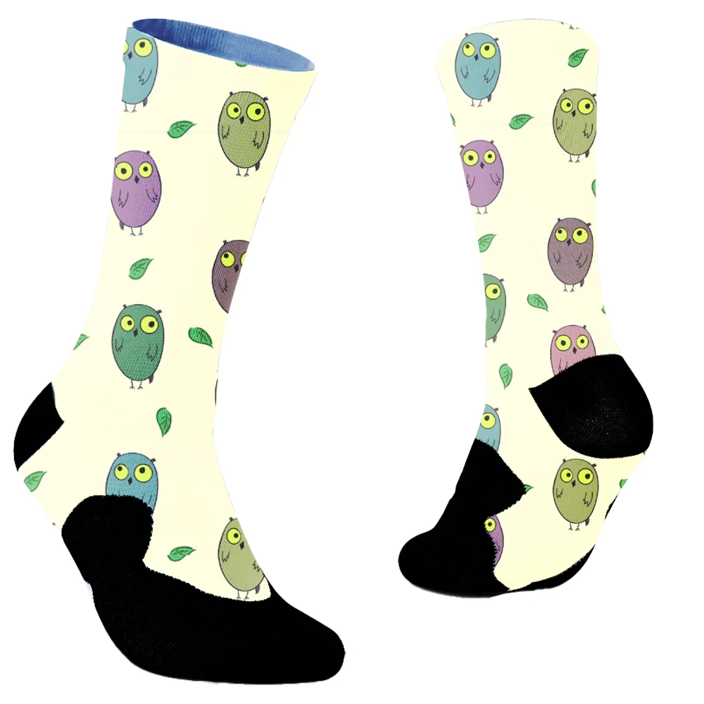 2024 Nowość 1 para Cartoon Animal Funny Socks Kobiety Mężczyźni Skarpetki rowerowe Estetyczny nadruk Letnie krótkie skarpetki sportowe Bawełna