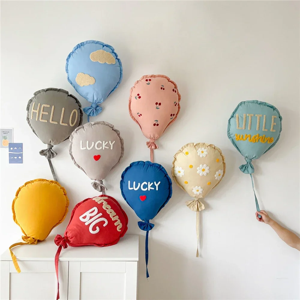 Balloon Pillow Wall Hanging Ornaments Cotton Kids Pillow Nordic Style Nursery Room Decoration Newborn Baby Photography Props