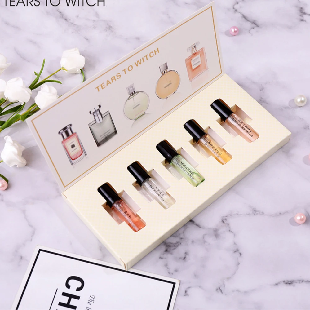 

3ml*5pcs Original Perfume Gift Box Lasting Woody Floral Scent Body Spray Women Deodorant Fashion Lady Portable Fragrance