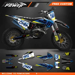 Powerzone Full Graphics Decals Sticker Kit DECO for Husqvarna TE FE 150 200 250 300 350 400 450 2020 2021 2022 2023 TC FC 19-22