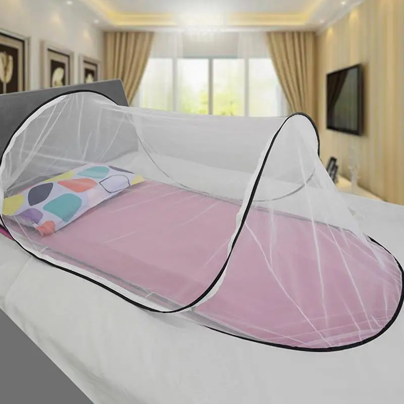 Folding Bed Tent Portable Mosquito Net Outdoor Hiking Travelling Tent Indoor Dormitory Bed Mesh Tent Camping Fly Net Tent