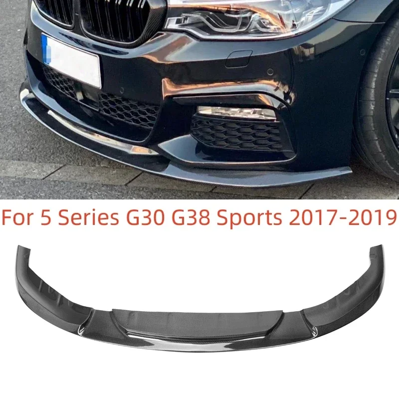 For BMW G30 G38 M-Sport 2017 2018 2019 Carbon Fiber 3D Style Front Bumper Lip Splitter Spoiler Diffuser Removable Body Kit