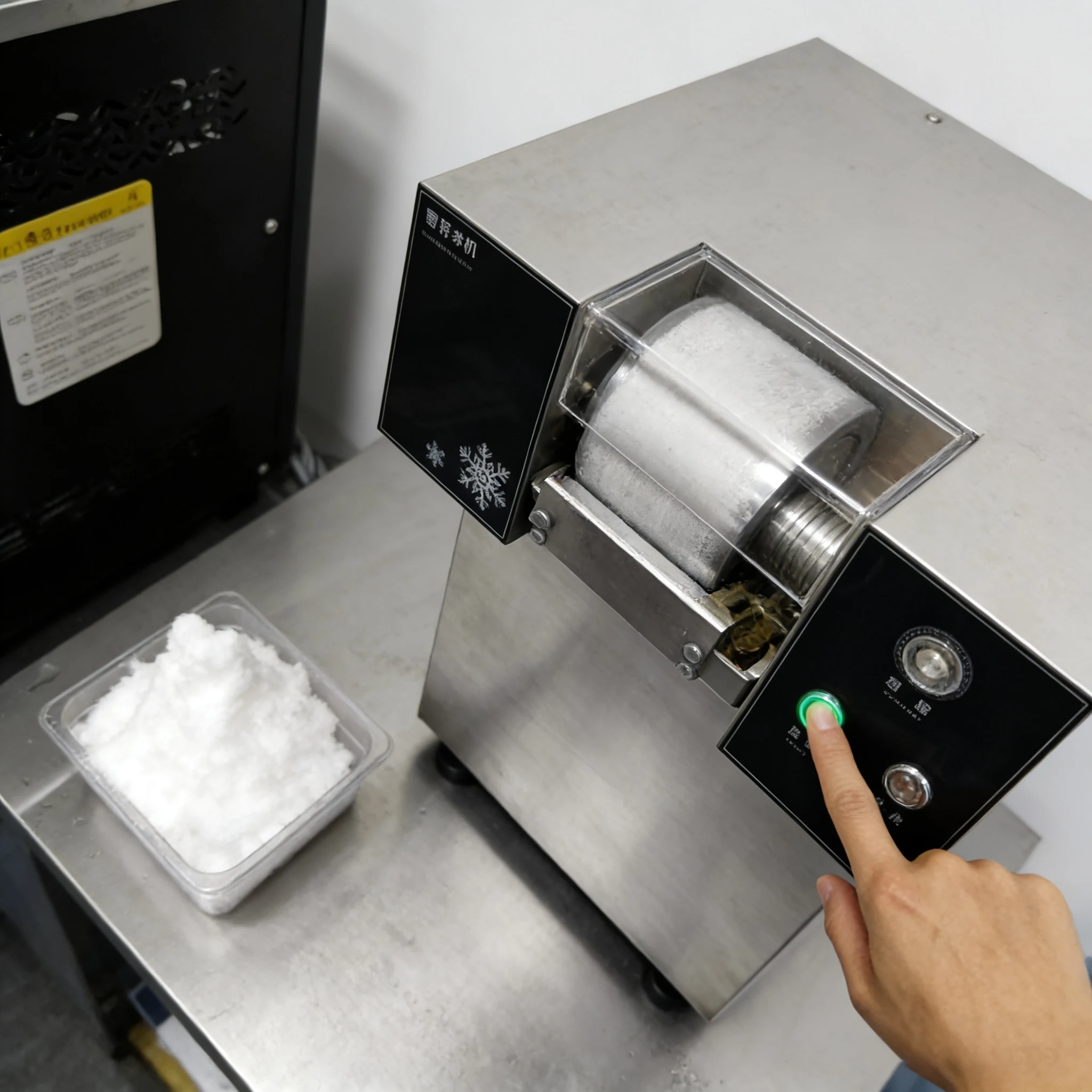Commercial Snowflake Ice Machine,Milk Snow Ice Maker For Bingsu, 304 Stainless Steel Roller, Technology CE Certified 150kg/24h